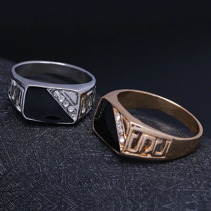 Aolly набор сверл Стразы индивидуальность Нежный Роскошный Размер 17-22 для мужчин крутое простое кольцо золотое серебряное ювелирное изделие подарок