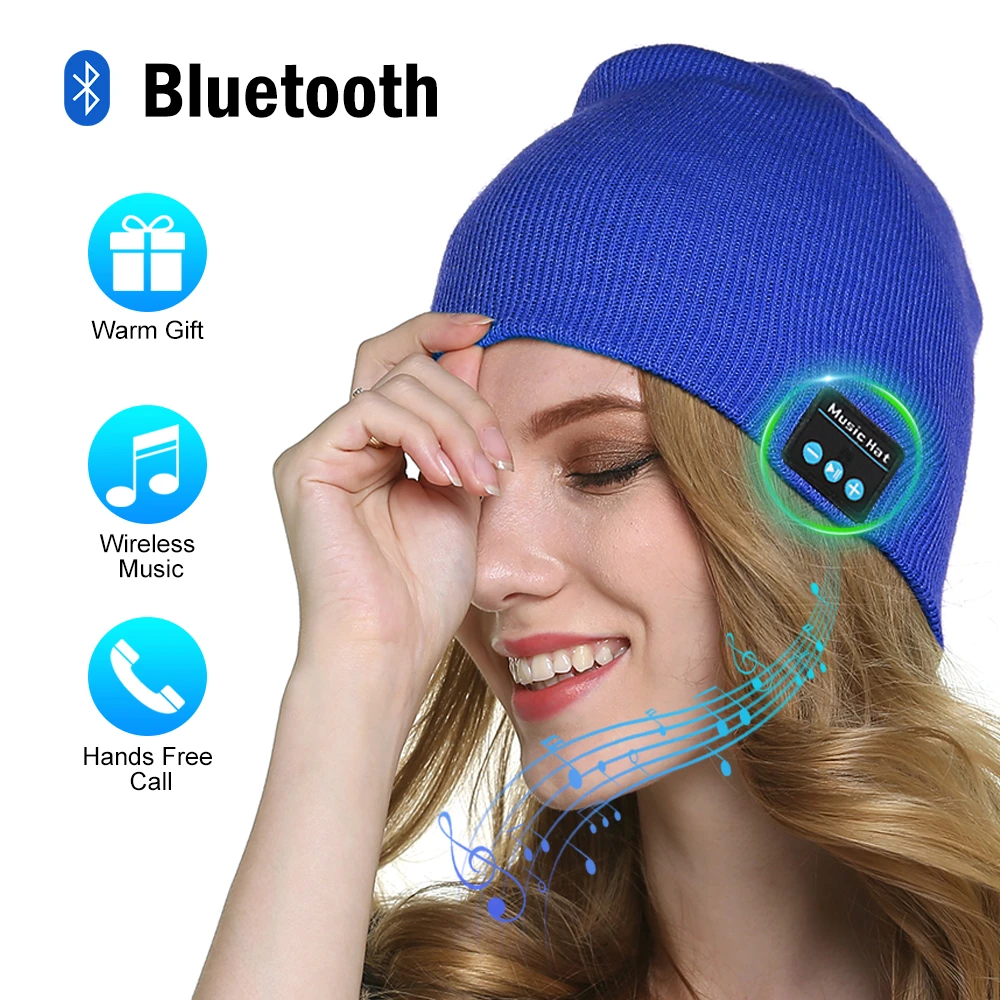 Шапка бини с Bluetooth для занятий спортом на открытом воздухе 4 2 беспроводная
