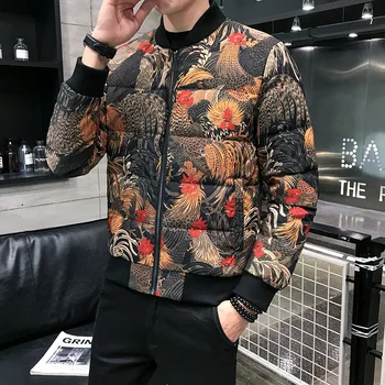 

Printing Jacket White Duck Down Coat Men Down Jackets Winter Male Casual Down Jacket Coat Warm Parka 5XL Duck Down Jacket Men