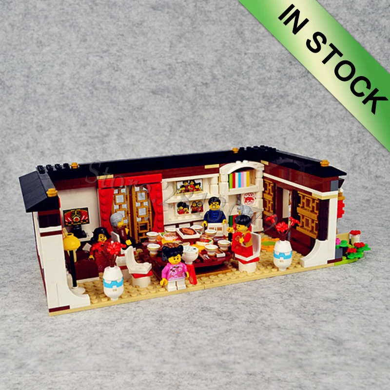 

In stock 11142 Chinese New Year's Eve Dinner 615pcs Compatible 80101 Educational Building Blocks Bricks Kids Toys Model Gifts