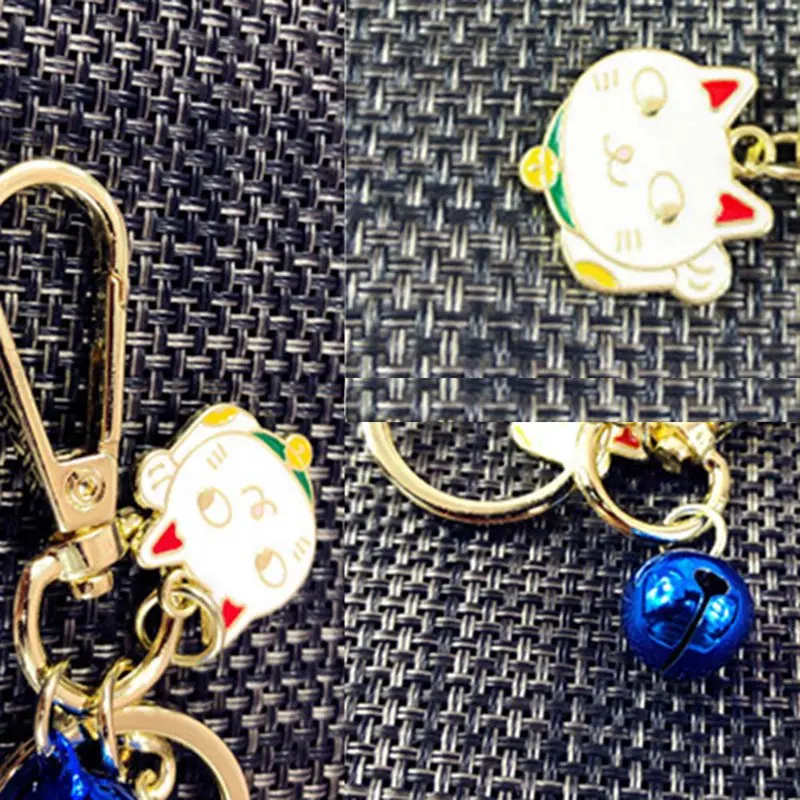 Милый металлический брелок с изображением из мультфильма Lucky Cat, креативный автомобильный рюкзак, Ювелирная подвеска