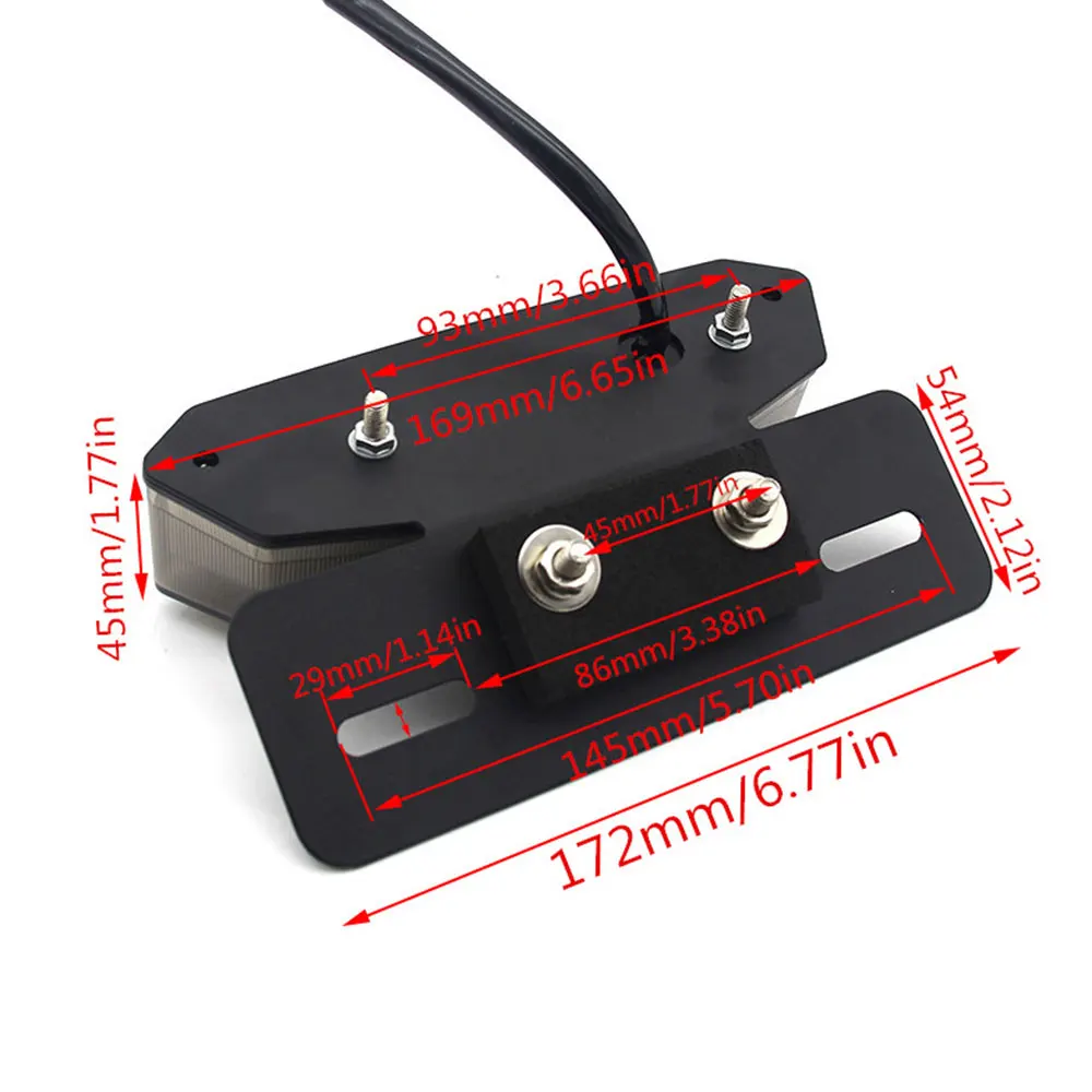 12V МОТОЦИКЛ номерного знака светильник мигалка мотоцикла светодиодный задний фонарь сигнала поворота Задний фонарь стоп-сигнал светильник s для Honda Kawasaki