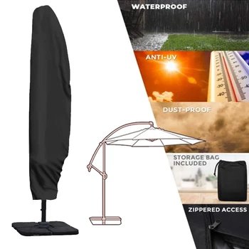 

3 Size Outdoor Garden Parasol Umbrella Cover 210D Oxford Cloth Fabric Waterproof Anti Dust Patio Umbrella Canopy Protector