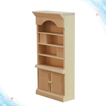

1:12 Bookshelf Model Delicate Lovely Simulated Bookshelf Model Mini House Accessory for Mini House Decoration