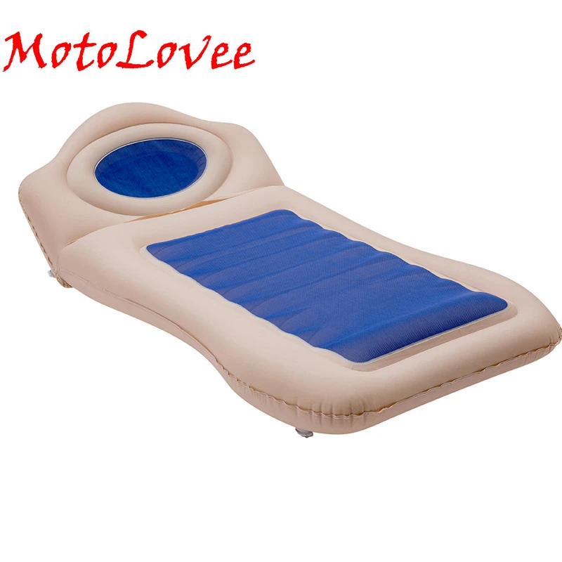 

Motolove Car Bed PVC Breathable Car Inflatable Bed Color Matching Travel Mattress Car Mat Swimming Floating Row Outdoor Air Bed