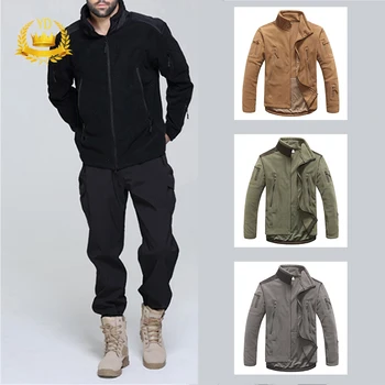 

Outdoor Tactical Soft Shell Jacket Camouflage Camouflage Hunting Suit Military Uniform Men Windproof Camping Hiking Jacket YDJS