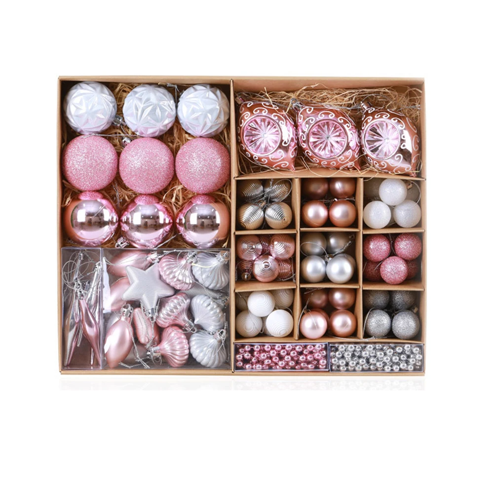 90pcs 24/50 шт./лот украшения для рождественской елки шар-Безделушка на Рождество вечерние подвесной шар, украшение, декор для рождественские украшения для дома подарок - Цвет: 90pcs