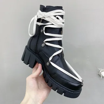 

Punk Female Motorcycle Short Boots Autumn Winter Warm Women Zipper Ankle Boots Party Basic Shoes Woman Newest Chunky Heels 34-40