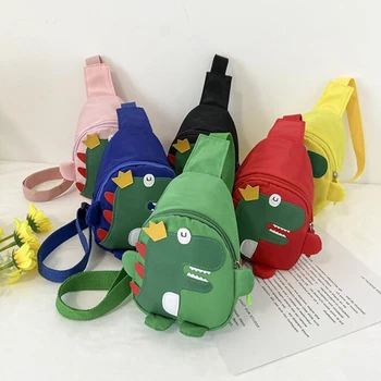 

New Cartoon Cute Little Dinosaur Chest Bag Oxford Cloth Children's Outing Diagonal Small Bag
