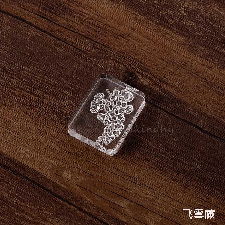 Ретро Лес серии украшения из акрила Резиновые Марки для stationery канцелярские DIY ремесла растения Цветок гинкго хлопок стандарт - Цвет: 6