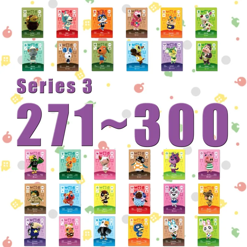 

Animal Crossing Card Amiibo Card Work for NS Games Series 3 (271 to 300)