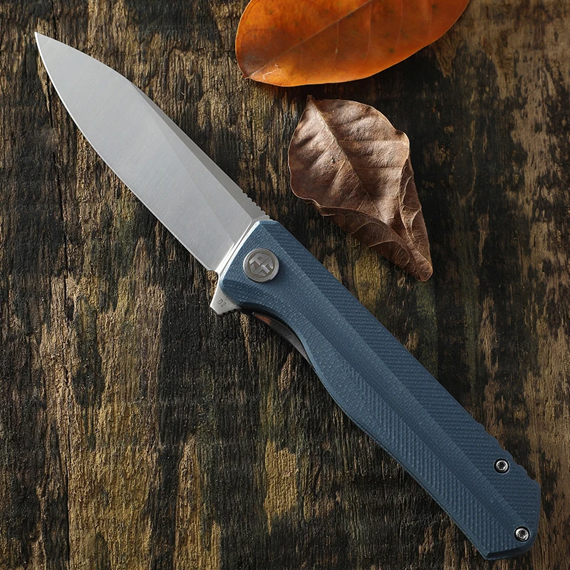  Original Petrified Fish 818 Camping Hunting Folding Knife D2 Blade G10 Handle Bearing Outdoor Pocke