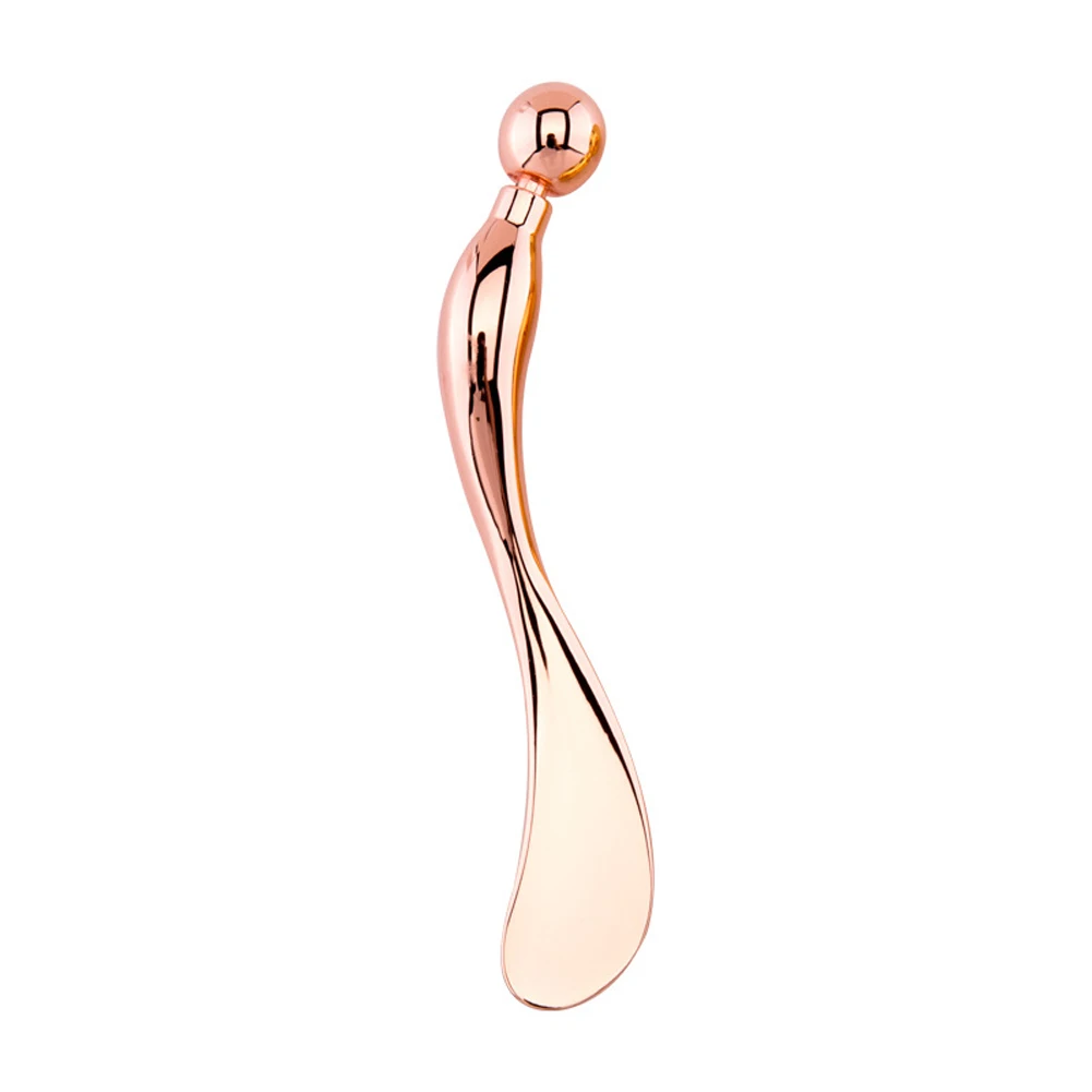 Rose Gold Уход за кожей разделенный Совок Спящая маска смешивание шпатель против морщин Подтяжка лица крем для глаз Массажная палка домашние темные круги инструменты DIY - Цвет: Rose Gold