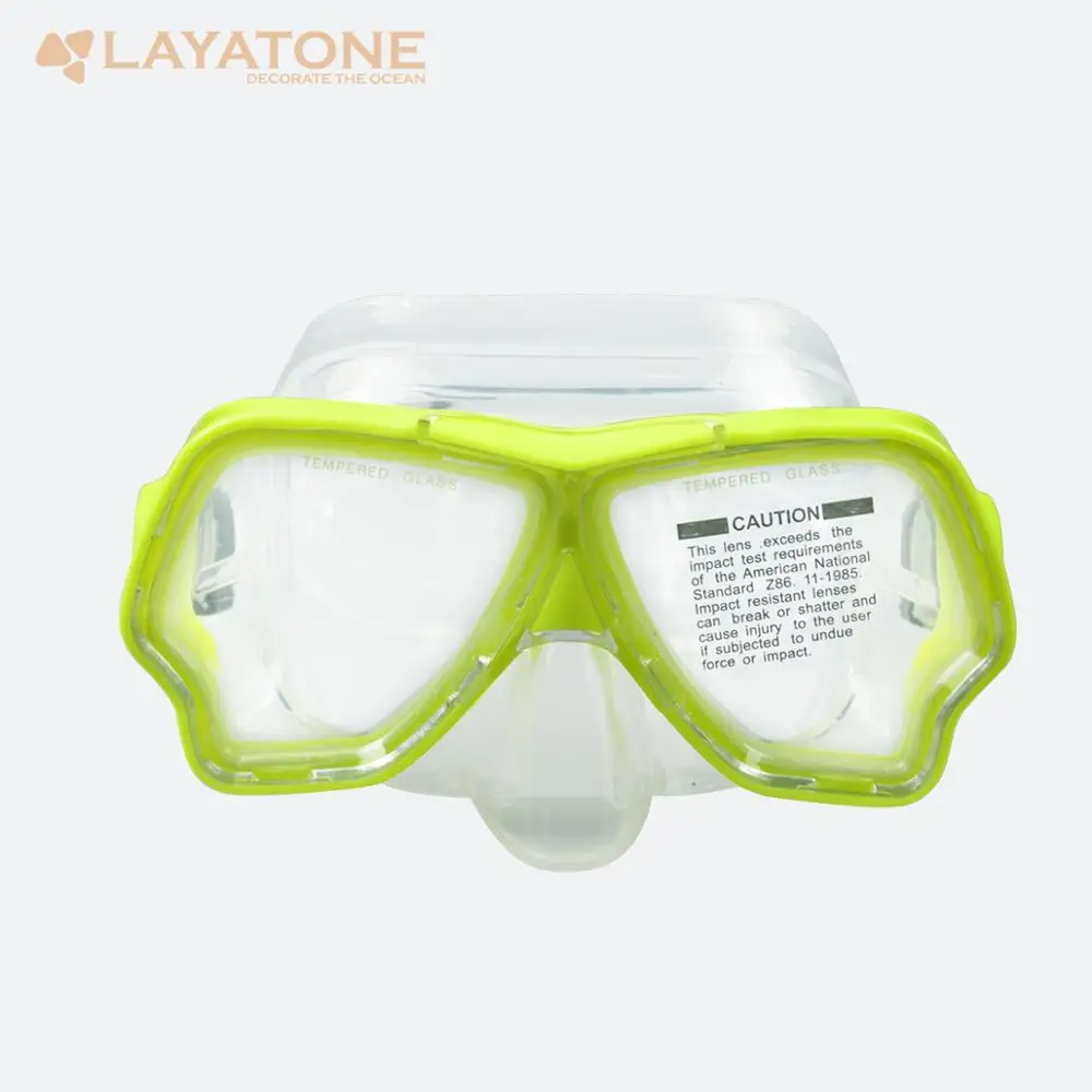 Yellow Светильник LayaTone, маска для дайвинга, стекло es, для подводного плавания, для взрослых, закаленное стекло, объектив для подводного плавания, подводной охоты, подводной рыбалки - Цвет: Yellow