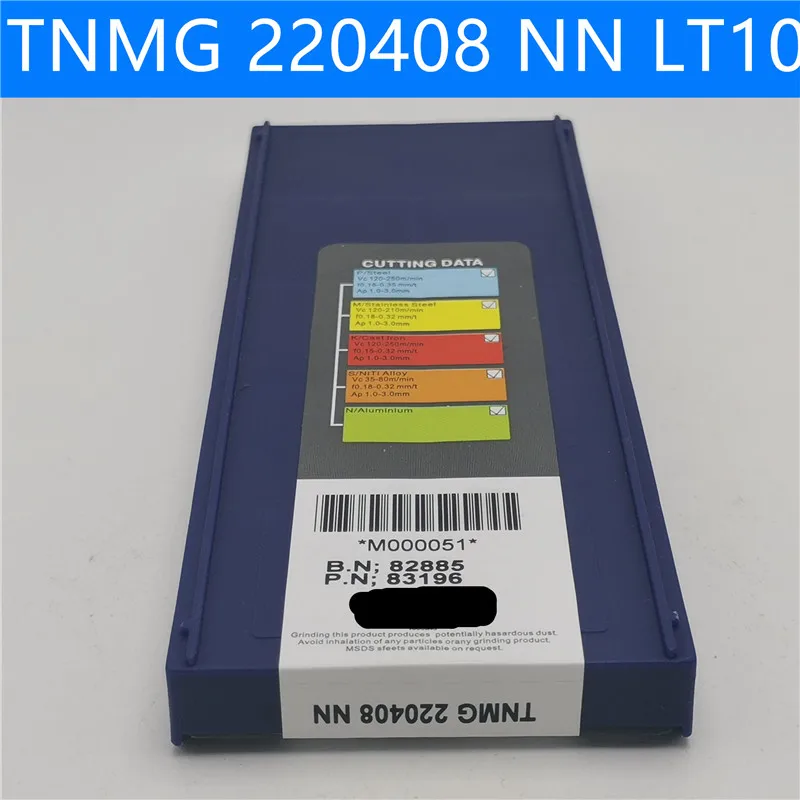 

10PCS TNMG220404 TNMG220408 NN LT10 Carbide Insert Lathe Milling Tool TNMG 220408 Tungsten Carbide External Turning Tool