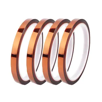 

4 Rolls Heat-resistant Tape Multi-purpose Durable Useful Polyimide Tape Insulating Tape for Masking Soldering Splicing Wires