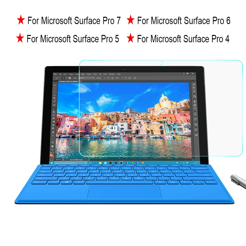 2 шт. для microsoft Surface Pro 7 6 5 4 7Pro 6Pro 5 Pro 4Pro TAB пленка для планшета из закаленного стекла защитная поверхность для экрана Pro 4 5 6 7