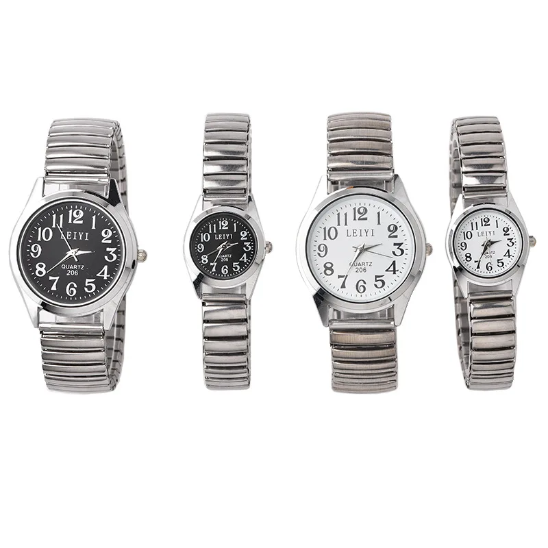

Middle Aged And Elderly People Trend Watch Korean-style Large with Numbers COUPLE'S Couple Watch Casual Popular Elasticity Table