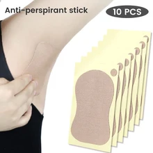 10pcs/Bag Women Anti Sweat Pads Strong Absorbing Sweat Non-ieakage Perspiration Absorb Patch for Armpits Underarm