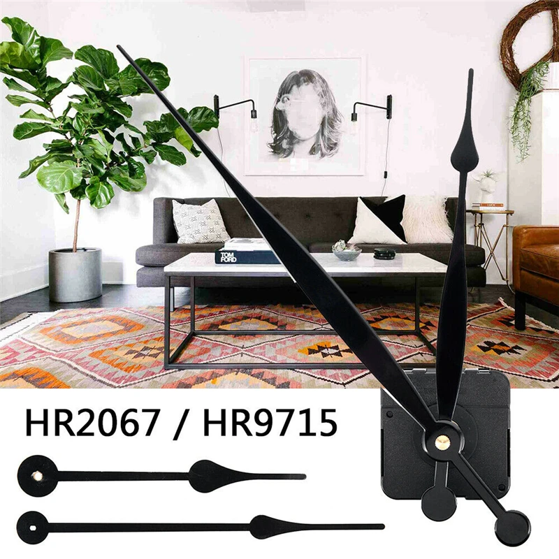 

DIY High Torque Quartz Clock Movement Mechanism Motor Fitting w/ Long Hands Kit For Tide Controlled Clock Hour Minute Clock Part