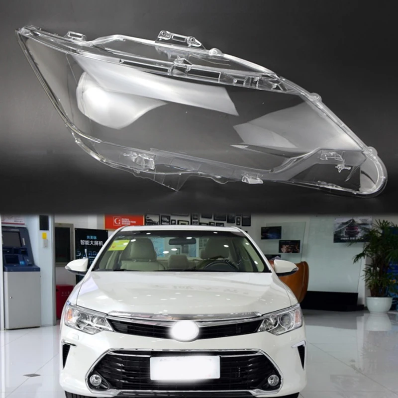 2 шт. для Toyota Camry- объектив абажур Защита объектива пластиковая фара крышка объектива прозрачное стекло Автомобильная крышка капота