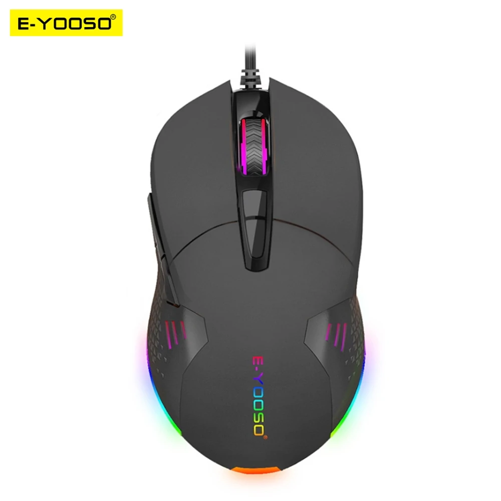 Eyooso X6 Usb Wired Gaming Mouse 3200 Dpi Programmable Game Optical Mice Backlight Ergonomic