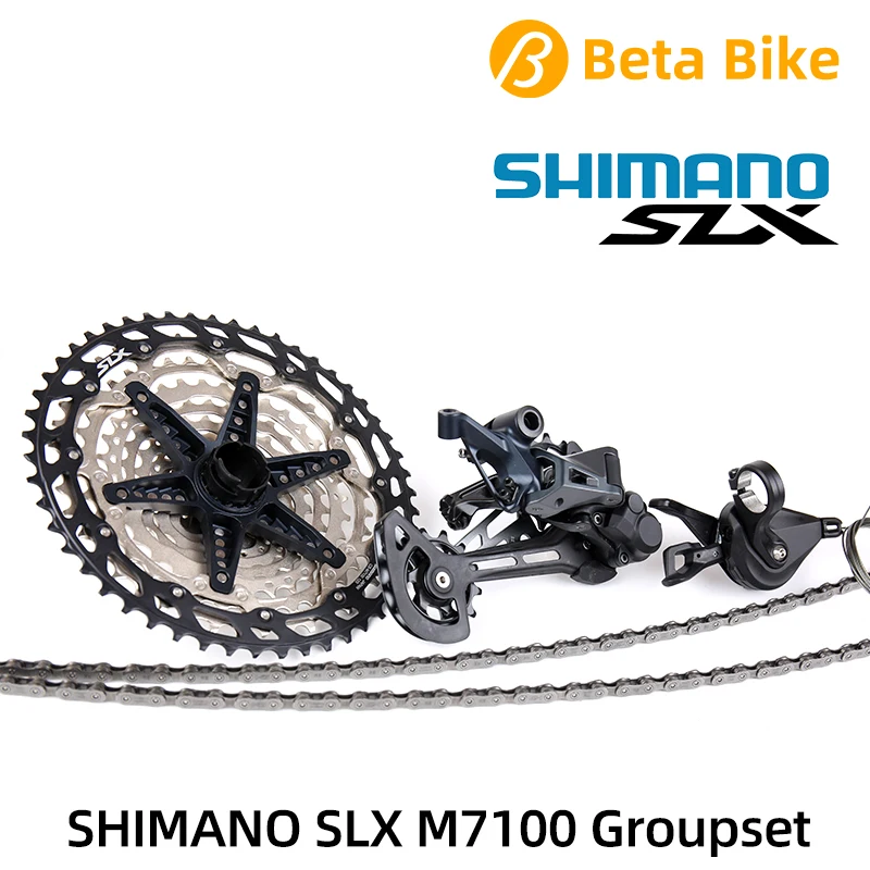 

Shimano SLX M7100 12-Speed Groupset Trigger Rear Derailleur SGS Cassette Freewheel Chain 1x12 Micro Spline driver body