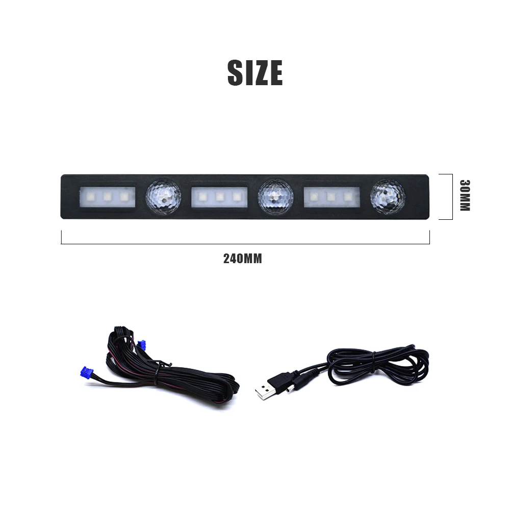 1 комплект * 12 В Светодиодная лента светильник для салона автомобиля RGB ДХО USB