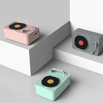 

Portable Bluetooth Speaker Retro Record Player Wireless Mini Speaker Home Party Speaker