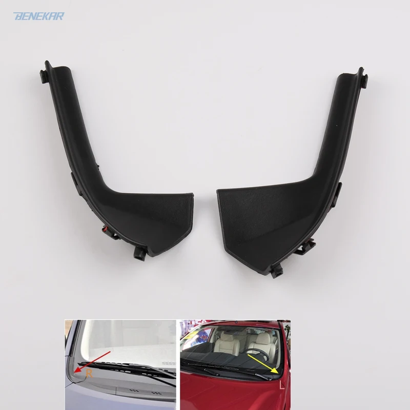 Benekar Front Windshield Wiper Side Trim Cover Water Deflector Cowl Plate for Nissan Tiida