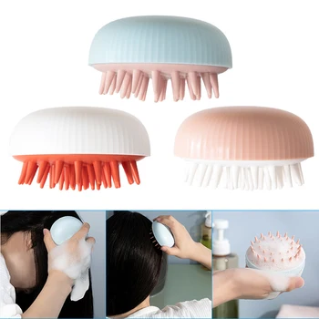 

Comb Handheld 3 Colors Silicone Scalp Shampoo Massage Brush Washing Comb Shower Head Hair Mini Head Massage Wide Tooth Y