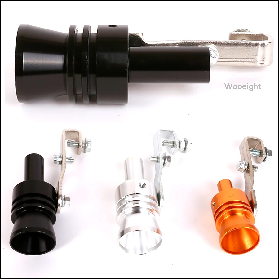 Wooeight L Size Aluminum Car Accessories Motorcycle Styling Turbo Sound Whistle Simulator Sound Universal Pipe Exhaust Muffler  (5)