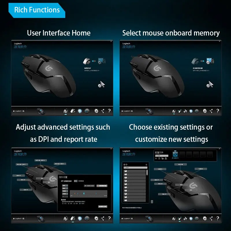 Logitech G402 Gaming Mouse E Sports Mechanical Sports Wired Mouse Tracking Fps Chicken Macro Programming Master Cyberpunk4000dpi Aliexpress Computer Office