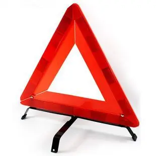 

Car with Triangular Warning Sign Reflective Warning Rack Parking Tripod (Iron Bracket) Foldable