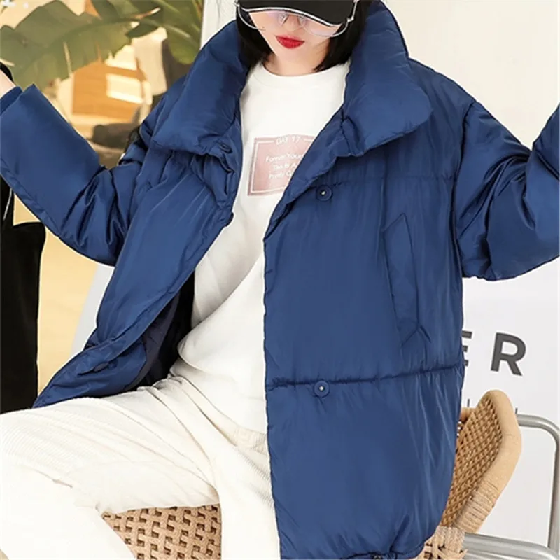 Basic Coats Loose Warm Solid Parka Jacket Winter Padded Coat 2019 New Women Cotton Womens Overcoat Female Fashion | Женская одежда