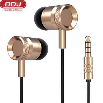 

DDJ R9 Wired Earbuds Headphones 3.5mm In Ear Earphone Earpiece With Mic Stereo Headset 3 Color For HUWEI Xiaomi Phone Computer