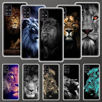 Funda suave para Samsung Galaxy A51, A71, A21S, A31, A41, M31, A11, M51, M21, M11, cubierta translúcida a la moda para teléfono móvil, carcasa de Lion Alpha, Capa masculina