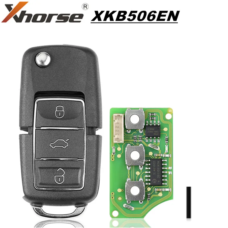 Проводной дистанционный ключ Xhorse XKB506EN 1 шт./лот 3 кнопки для VVDI VVDI2 Key Tool (английская