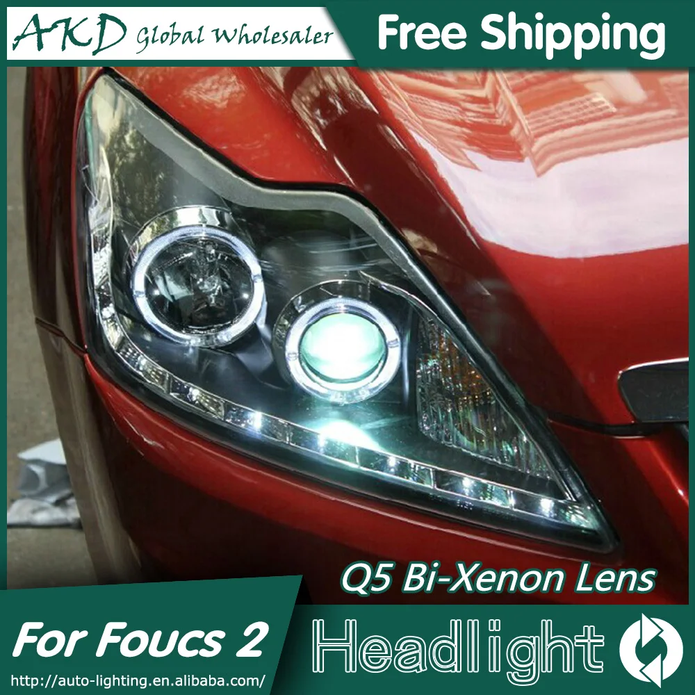 AKD автомобильный Стайлинг для Ford Focus Классические светодиодные фары 2009-2011