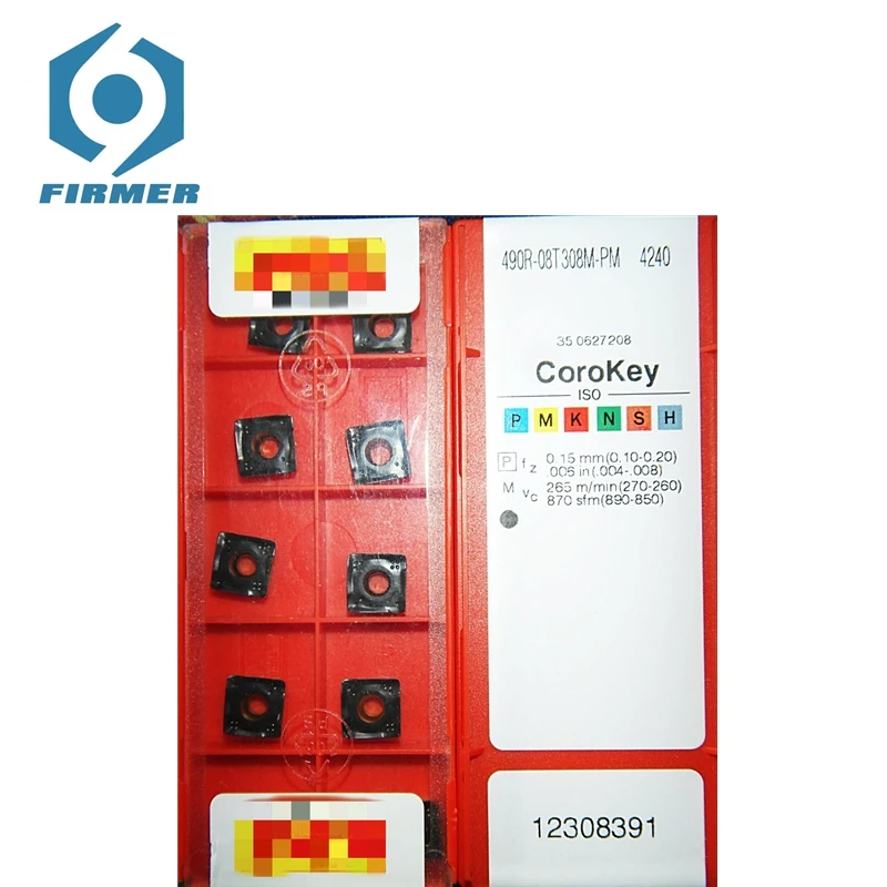 Оригинальные твердосплавные вставки 50 шт. Токарные Вставки R490-140412-PM R490-140420-PM 4240/4030 металлорежущий токарный станок токарный инструмент резак