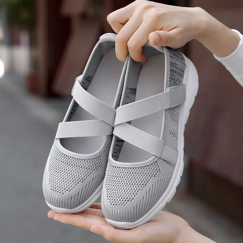 Women Flats Summer Fashion Mesh Breathable Sneakers Casual Shoes