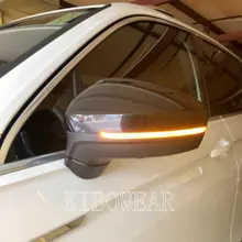 Dynamiczne lustro dla volkswagena Tiguan MK2 II R 5N dla VW światła LED kierunkowskaz 2017 2018 tanie i dobre opinie kibowear CN (pochodzenie) Turn Signal 12 v one pair (right and left)