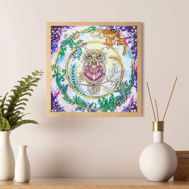 

Owl 5D Special Shape Diamond Painting Embroidery Needlework Crystal Cross Stitch 831B