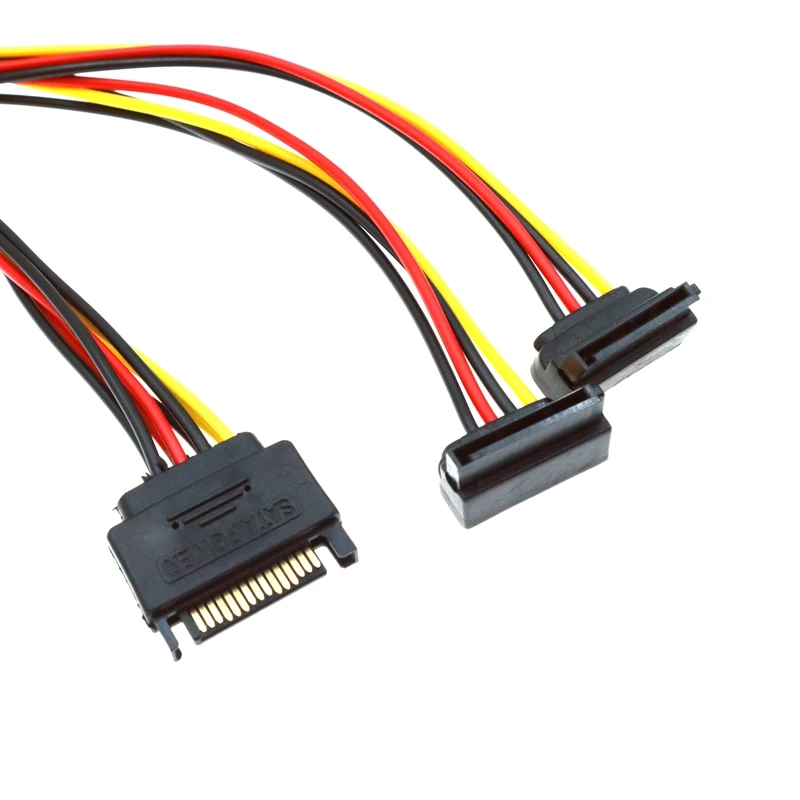 0.2m SATA 15pin Straight Elbow Male to SATA SSD IDE 4Pin Female Power Adapter Cable Description Image.This Product Can Be Found With The Tag Names Computer Cables Connecting, Computer Peripherals, PC Hardware Cables Adapters
