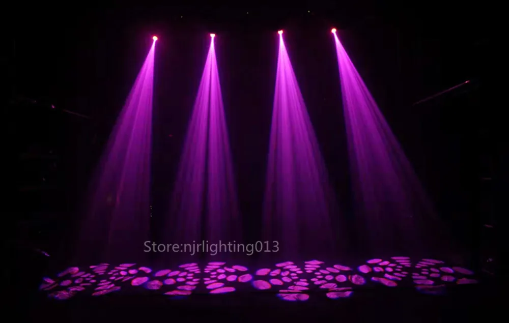 2pcs DMX512 RGBW 4in1 80W LED Moving Head Beam Gobo Light& 80MW Laser Effect Light For Dj Stage Disco
