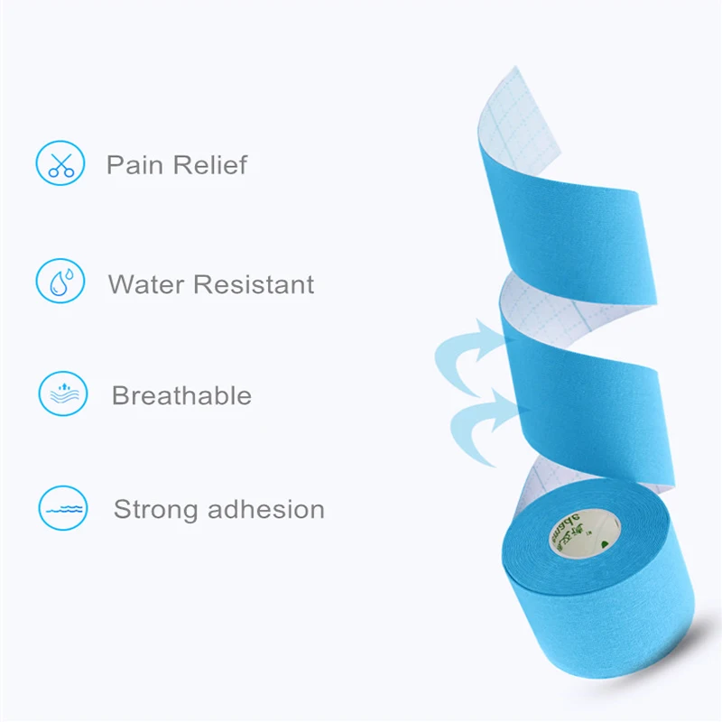 10 PACK Kinesiology Tape 5M Athletic Sports Tapes Rolls Knee Elbow Protector Waterproof Muscle Bandage Women Boob Underwear Tape sports tape kinesiology tape