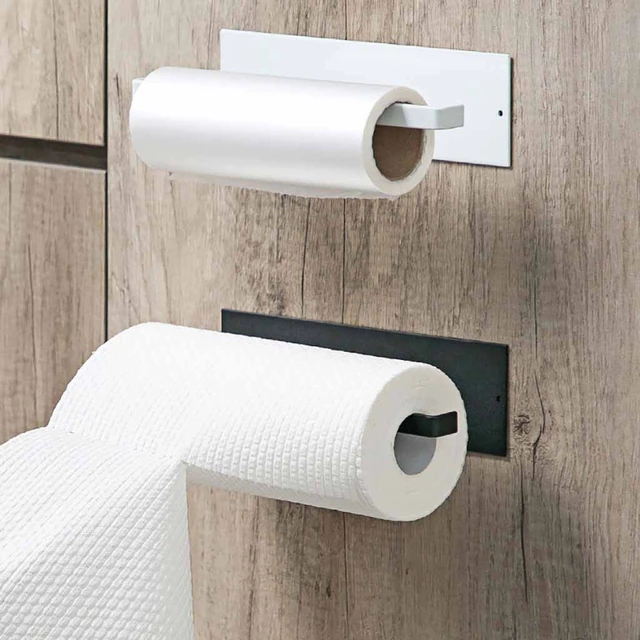 Hands DIY Paper Towel Holder Wall Mount Paper Towel Rack Self Adhesive Under Cabinet Paper Towel Holder 11.2 inch Toilet Paper Holder for Kitchen