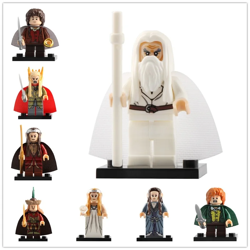 

8Pcs/Set The Lord Of the Rings LegoING Minifigured Thranduil Elrond Galadriel Building Blocks Action Figures Toys For Children