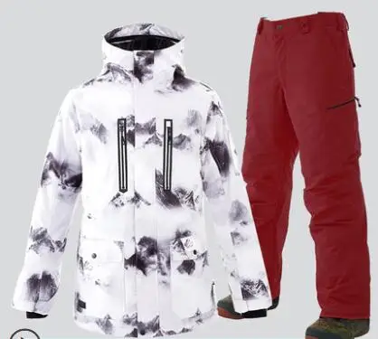 Зимний женский и мужской лыжный костюм GSOU куртка для сноуборда штаны лыжная