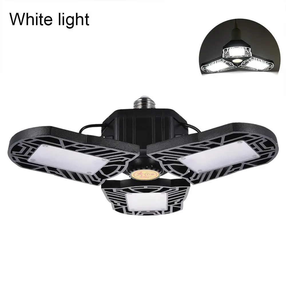 E27 Led High Bay свет деформации НЛО гаражная лампа 60 Вт Водонепроницаемый промышленный свет 85-265 в высокой интенсивности света - Цвет: White with sensor